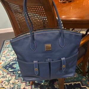 Dooney & Bourke Denim Blue Saffiano Leather Tote